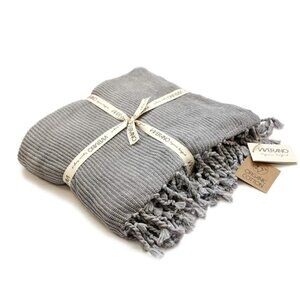 Viverano Organic Cotton Blanket, Grey, NWT!